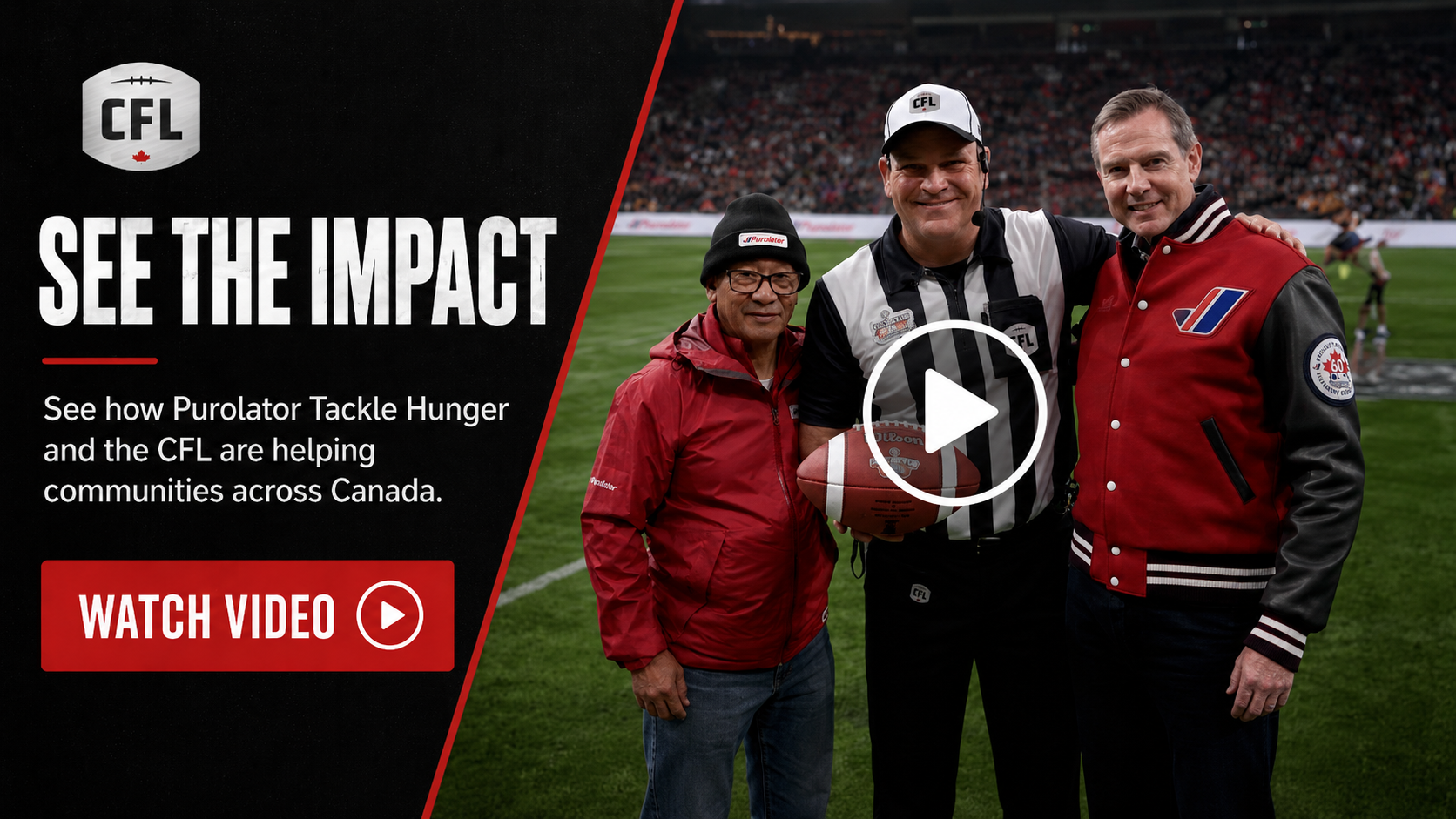 Watch the Purolator Tackle Hunger video
