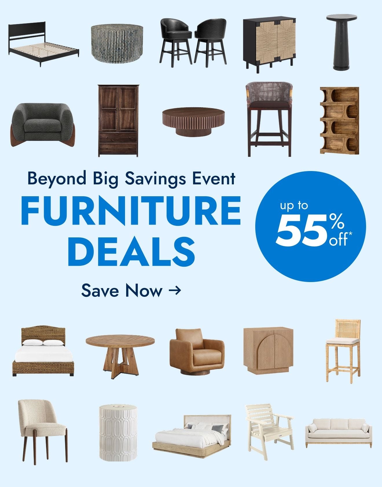 Shop Furniture Deals-Up to 55% off