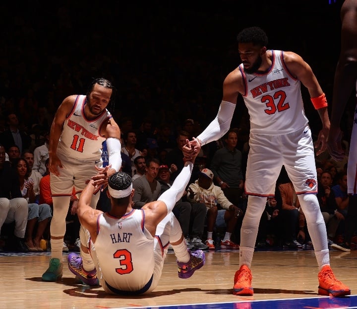 Jalen Brunson, Josh Hart, Karl-Anthony Towns