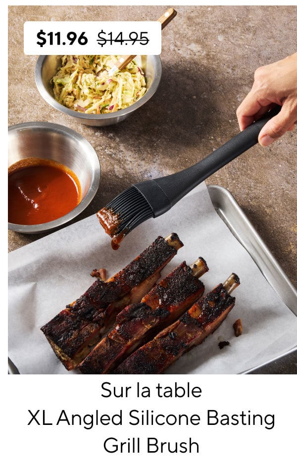 Sur La Table XL Angled Silicone Basting Grill Brush Sur La Table XL Angled Silicone Basting Grill Brush
