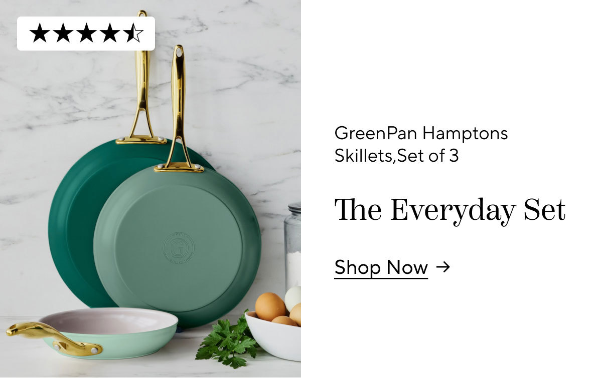 GreenPan Hamptons Skillets, Set of 3