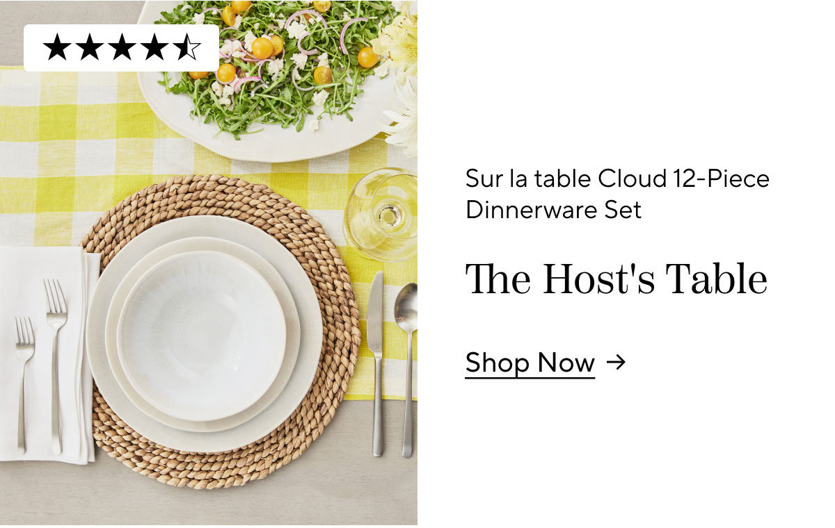 Sur La Table Cloud 12-Piece Dinnerware Set