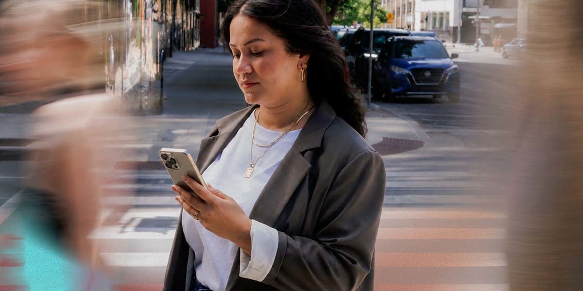 Person reading the Bible App