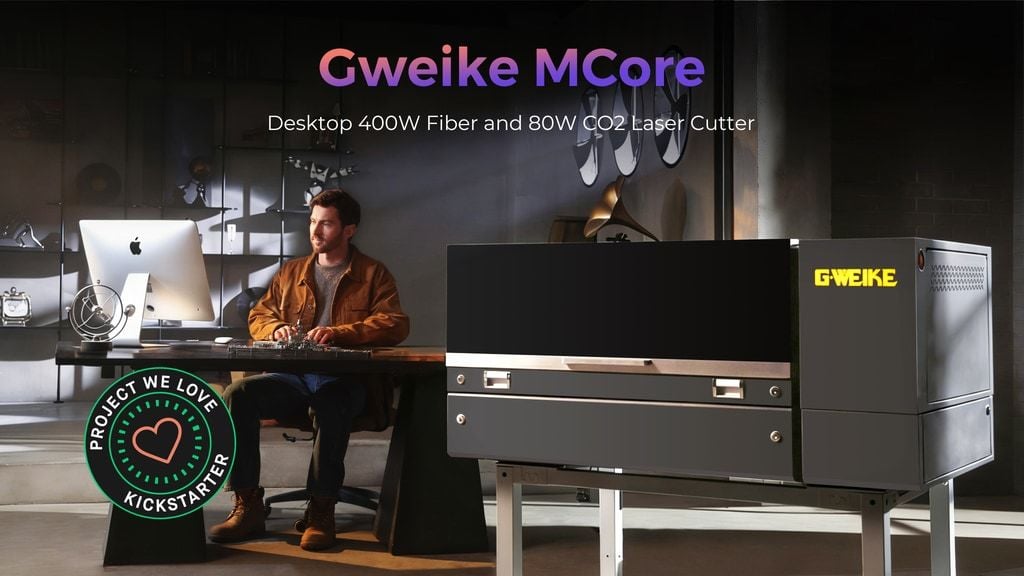Gweike MCore: Desktop 400W Fiber and 80W CO2 Laser Cutter Gweike MCore: Desktop 400W Fiber and 80W CO2 Laser Cutter