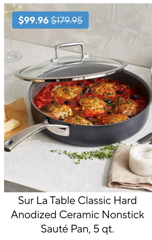 Sur La Table Classic Hard Anodized Ceramic Nonstick Sauté Pan, 5 Qt.