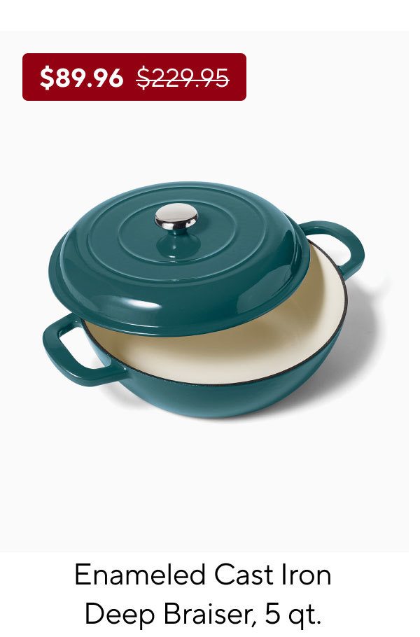 Sur La Table Enameled Cast Iron Deep Braiser, 5 qt.