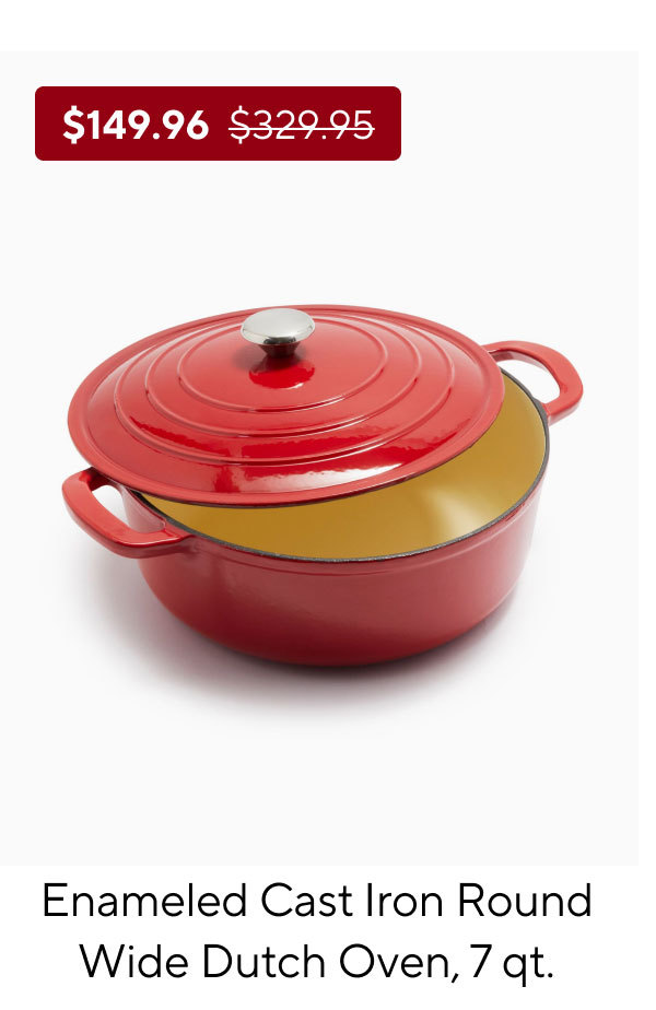 Sur La Table Enameled Cast Iron Round Wide Dutch Oven, 7 qt.