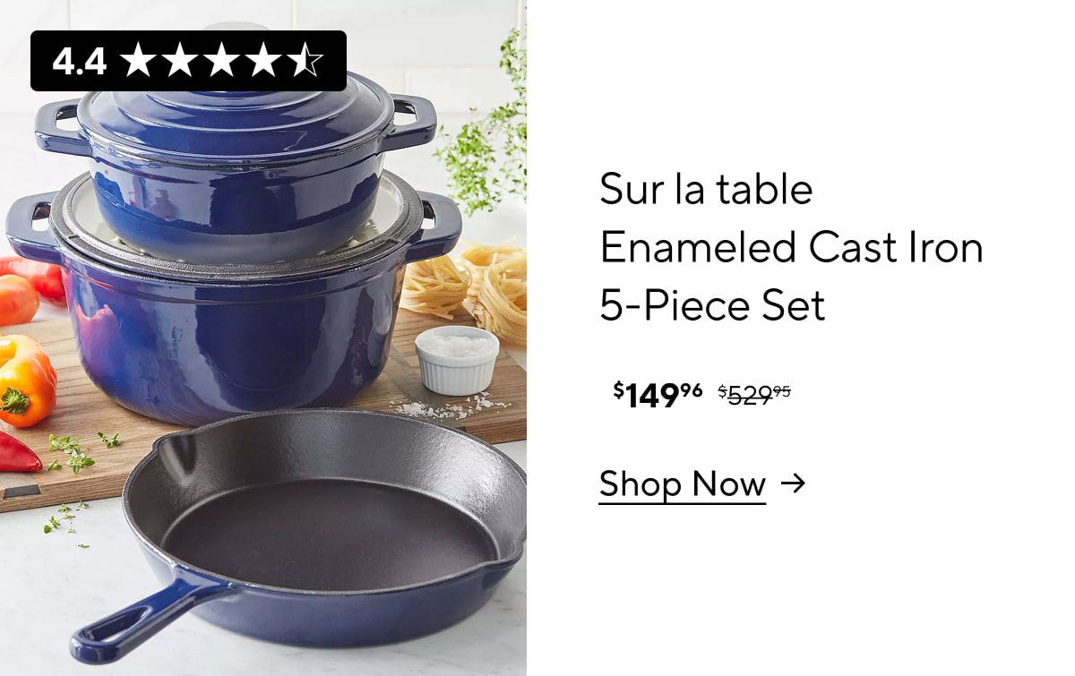 Sur La Table Enameled Cast Iron 5-Piece Set
