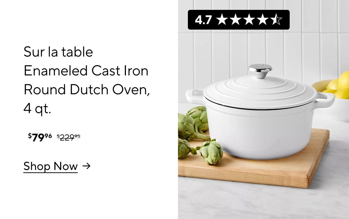 Sur La Table Enameled Cast Iron Round Dutch Oven, 4 qt.