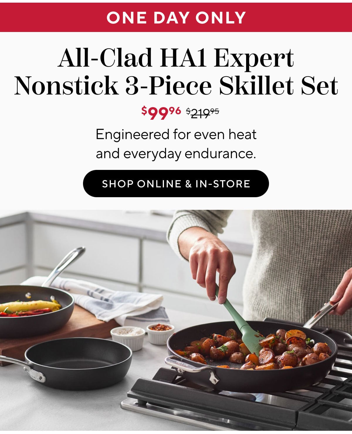 All-Clad HA1 Expert Nonstick Skillet Set