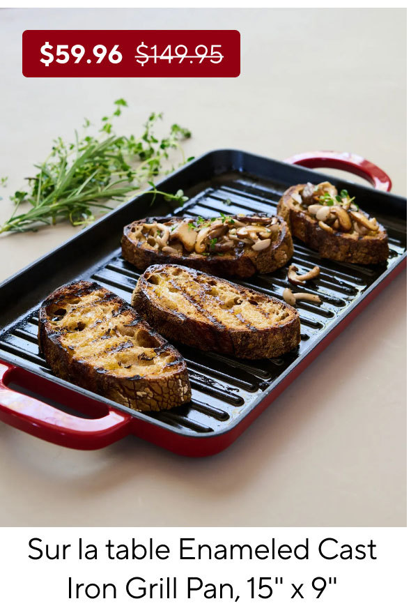 Sur La Table Enameled Cast Iron Grill Pan, 15