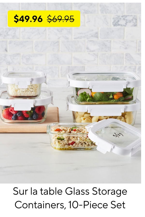 Sur La Table Glass Storage Containers, 10-Piece Set