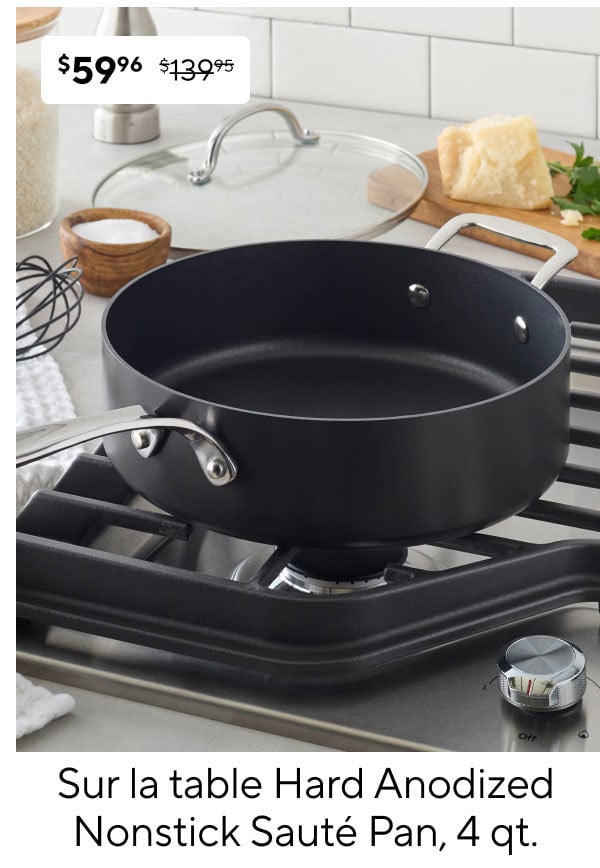 Sur La Table Signature Hard Anodized Nonstick Sauté Pan, 4 qt.