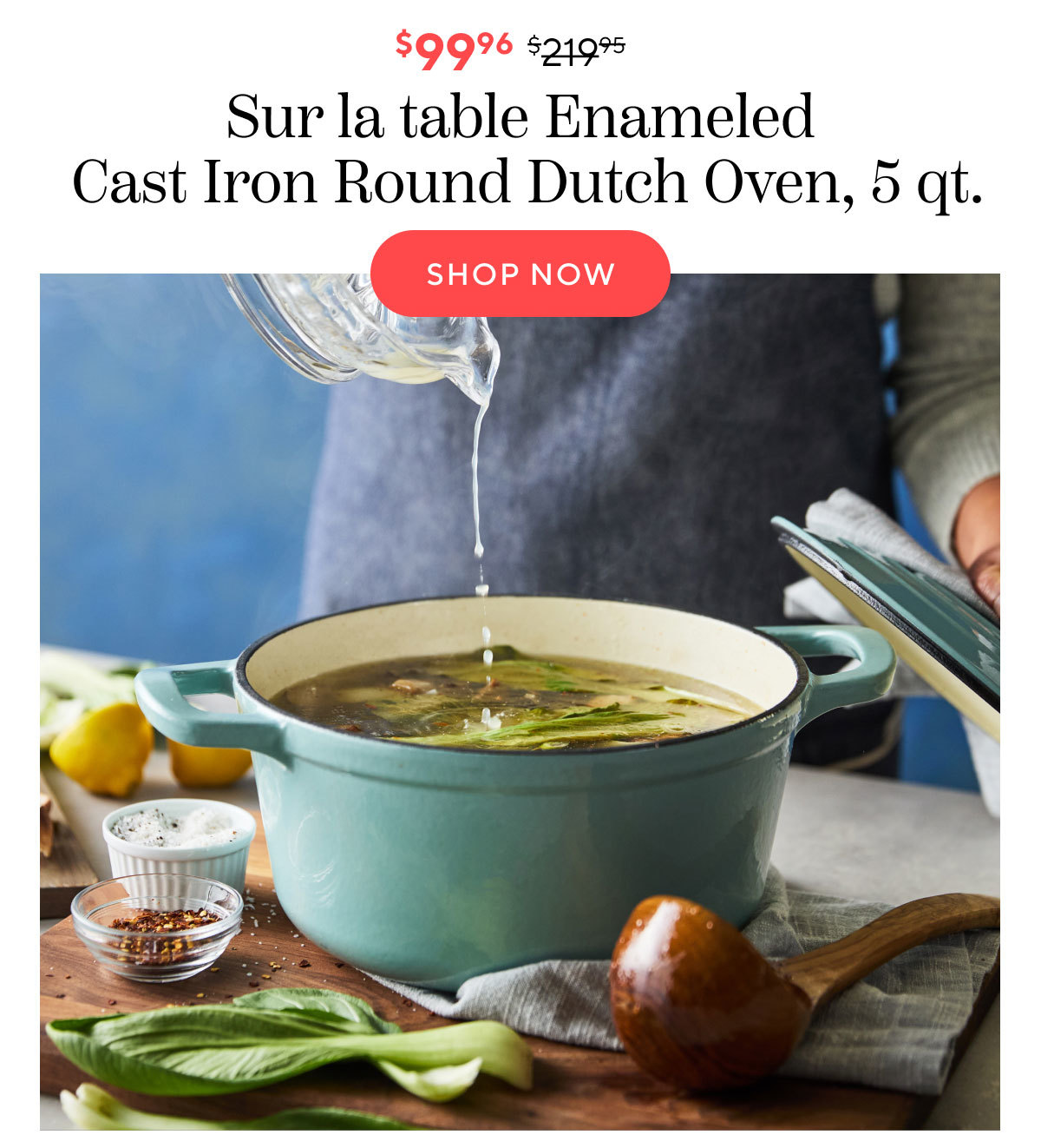 Sur La Table Enameled Cast Iron Round Dutch Oven, 5 qt.