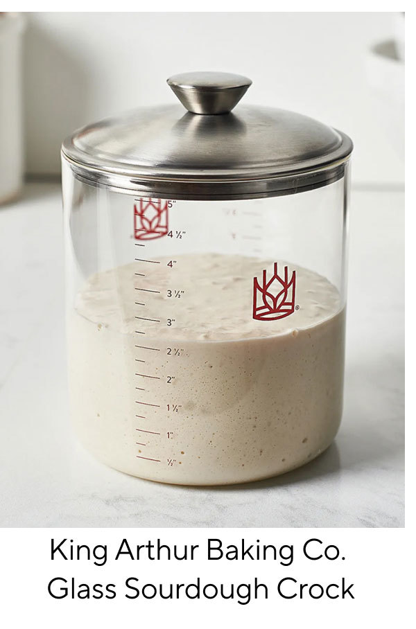 King Arthur Baking Co. Glass Sourdough Crock