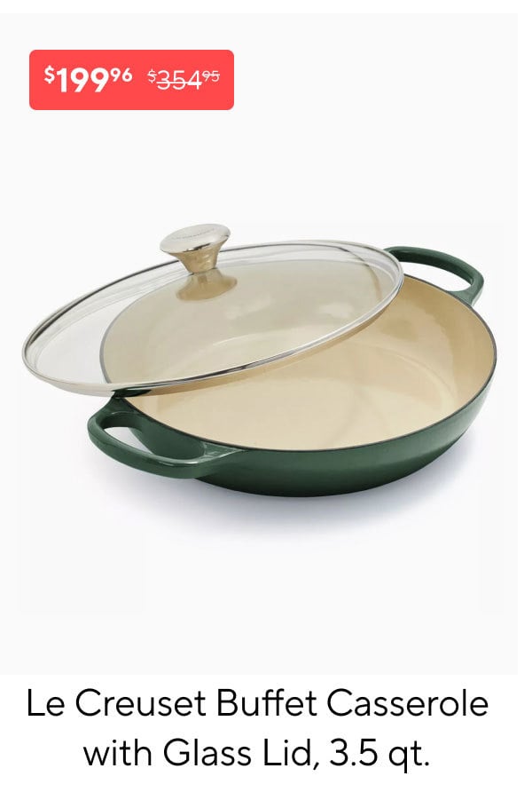 Le Creuset Buffet Casserole with Glass Lid, 3.5 qt