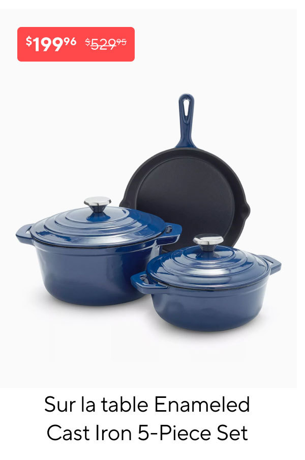 Sur la table Enameled Cast Iron 5-Piece Set