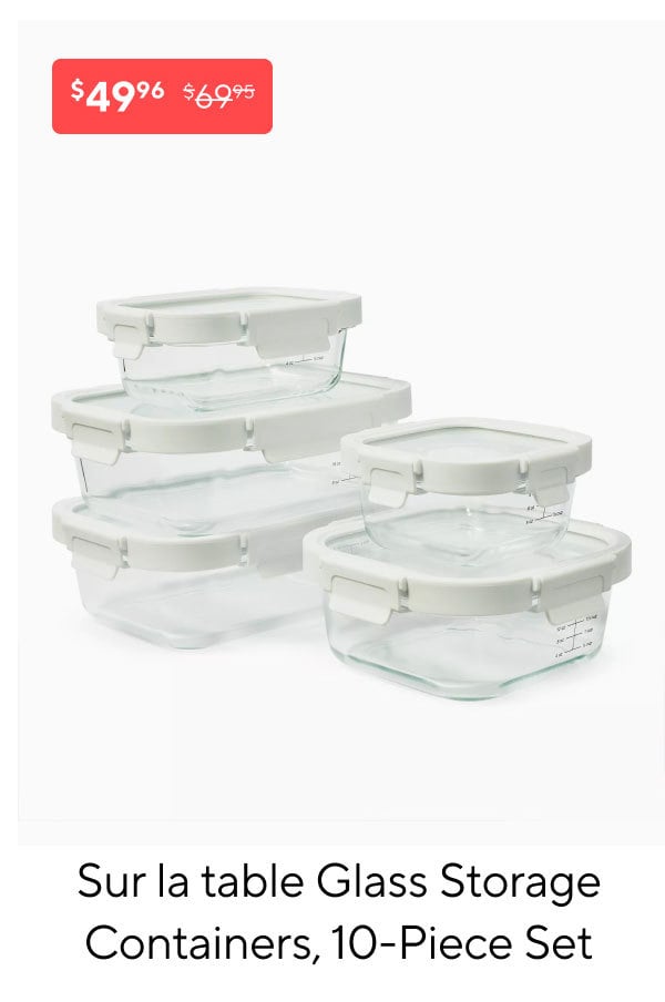 Sur la table Glass Storage Containers, 10-Piece Set