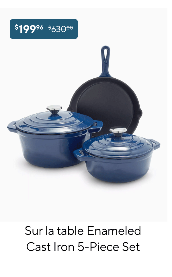 Sur la table Enameled Cast Iron 5-Piece Set