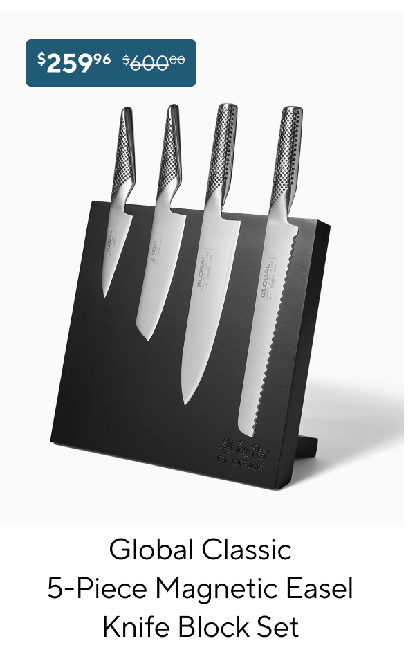 Global Classic 5-Piece Magnetic Easel Knife Block Set