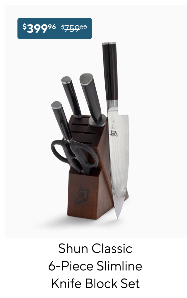 Shun Classic 6-Piece Slimline Knife Block Set