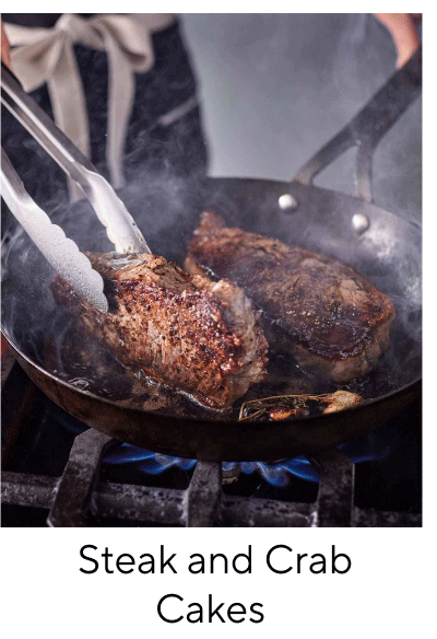 Date Night: Steak and Crab Cakes