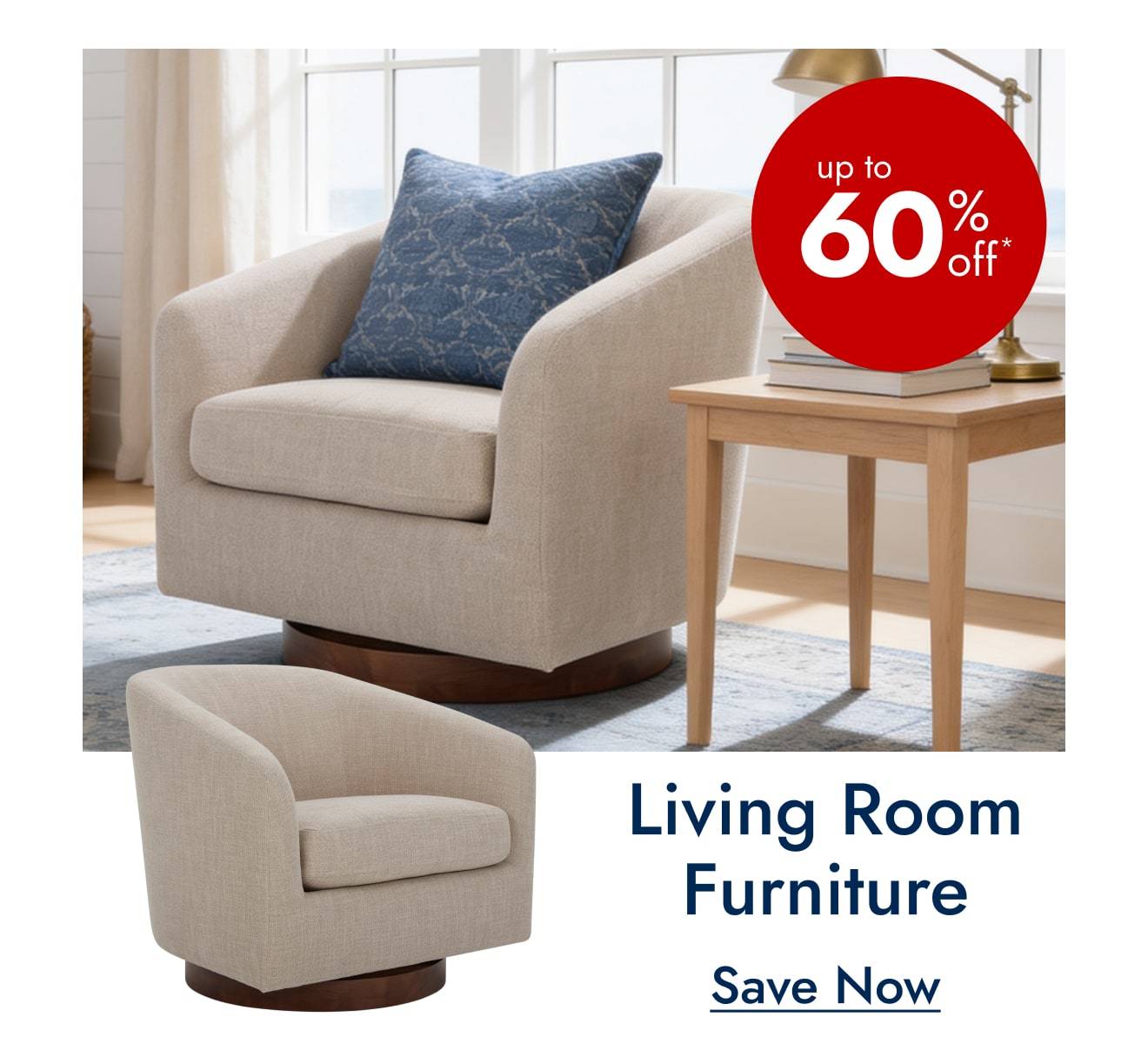 Living Room Furniture Up to 60% off