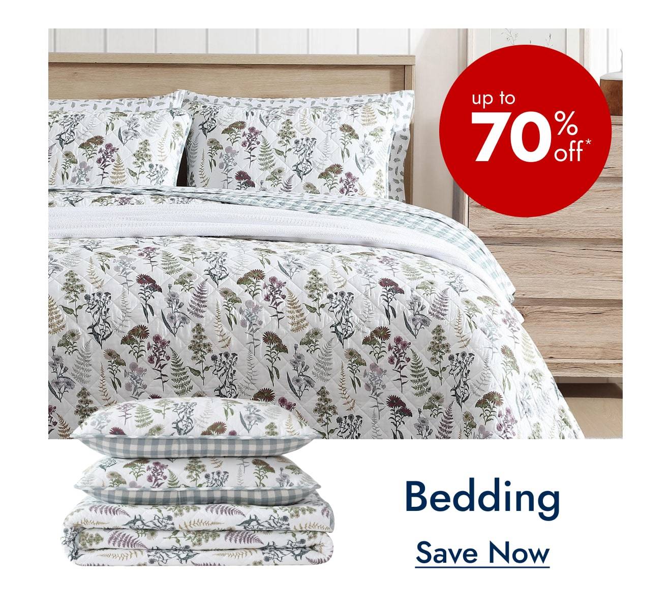 Bedding Up to 70% off