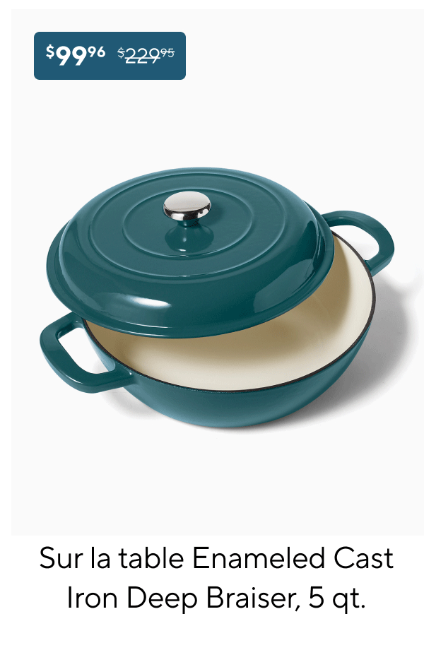 Sur La Table Enameled Cast Iron Deep Braiser, 5 qt.