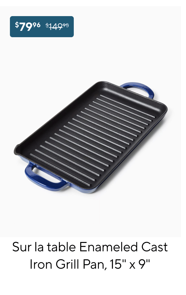 Sur La Table Enameled Cast Iron Grill Pan, 15