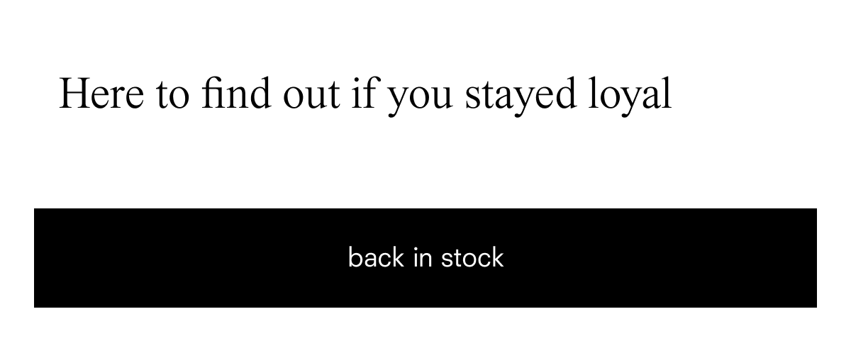 back in stock