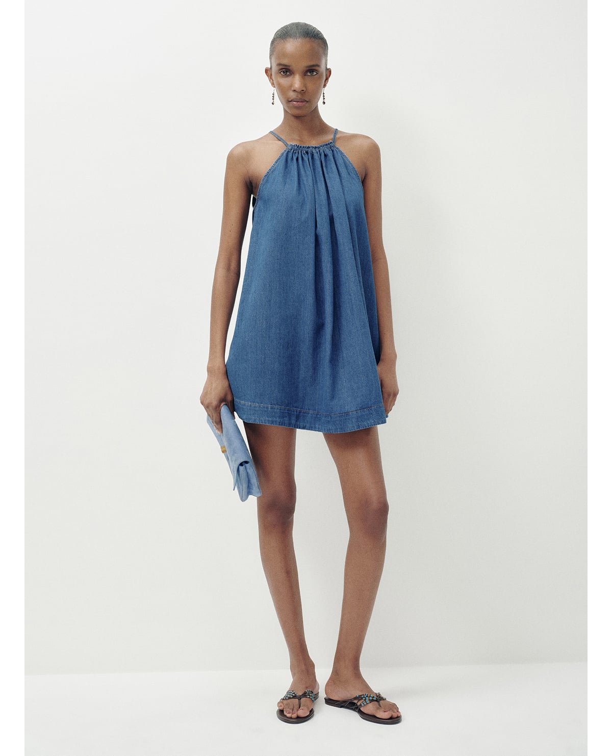 Paisley Denim Mini Dress