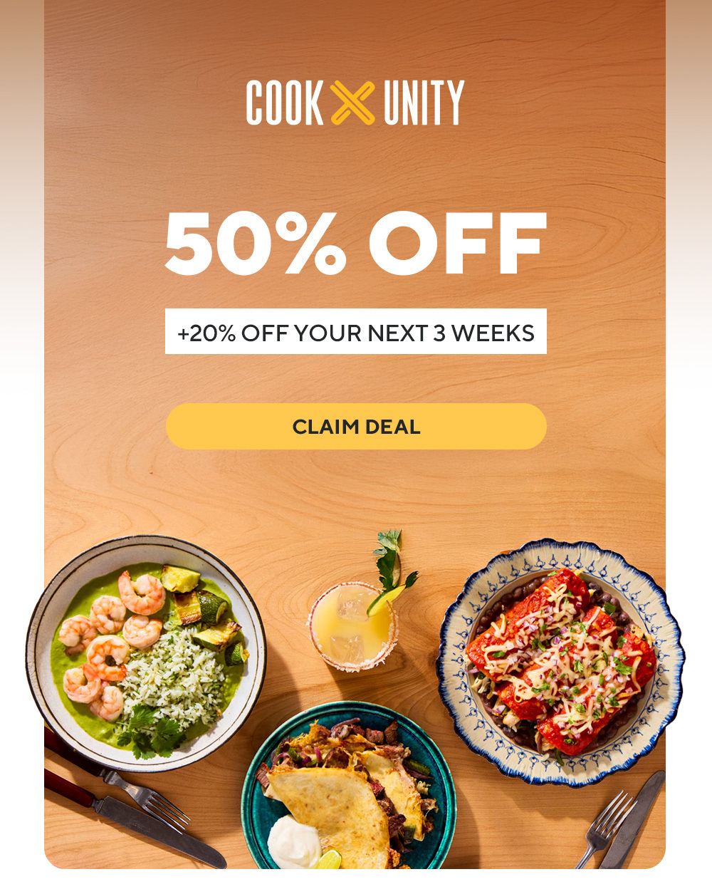 50% off + 20%
