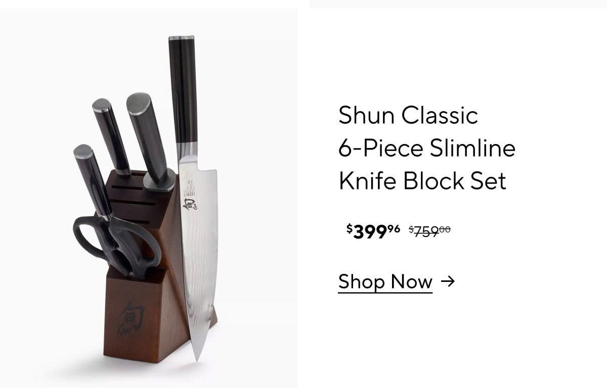 Shun Classic 6-Piece Slimline Knife Block Set