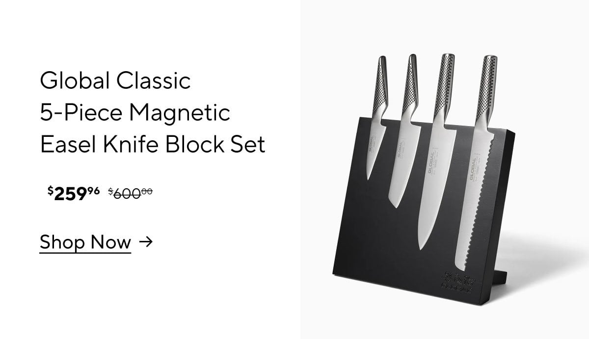 Global Classic 5-Piece Magnetic Easel Knife Block Set