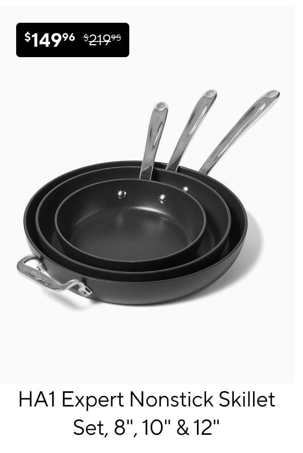 All-Clad HA1 Expert Nonstick 3-Piece Skillet Set, 8