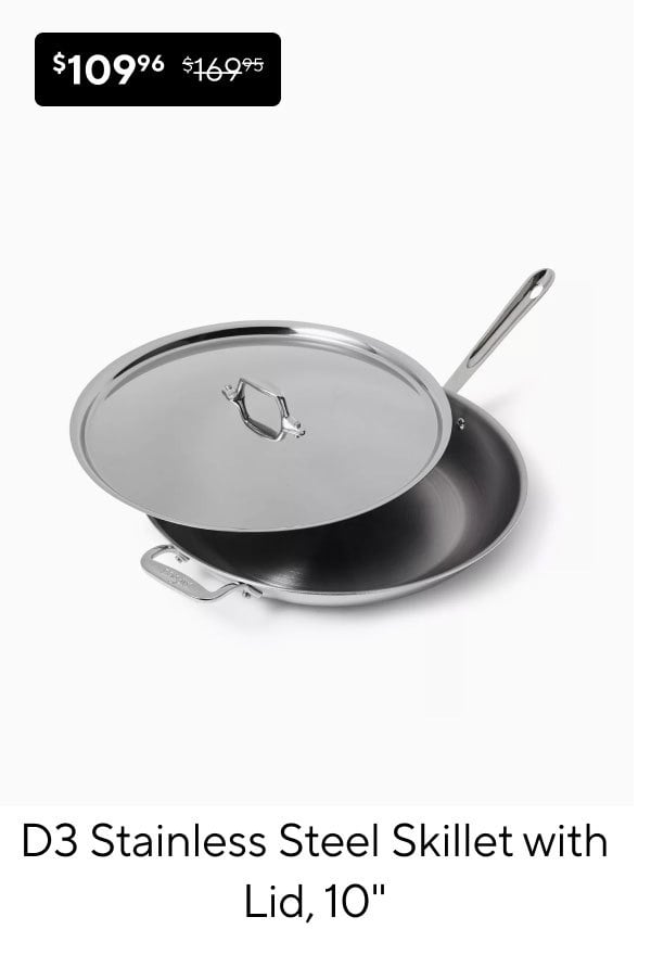 All-Clad D3 Stainless Steel Skillet with Lid