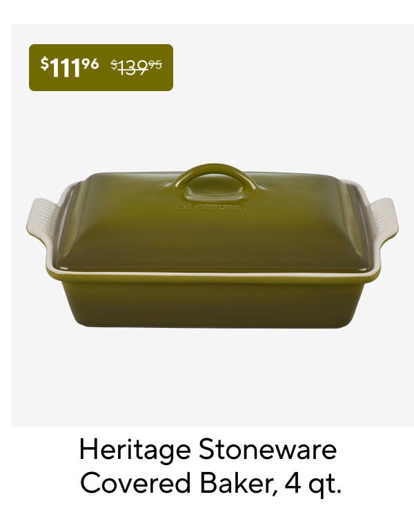 Heritage Stoneware  Covered Baker, 4 qt.