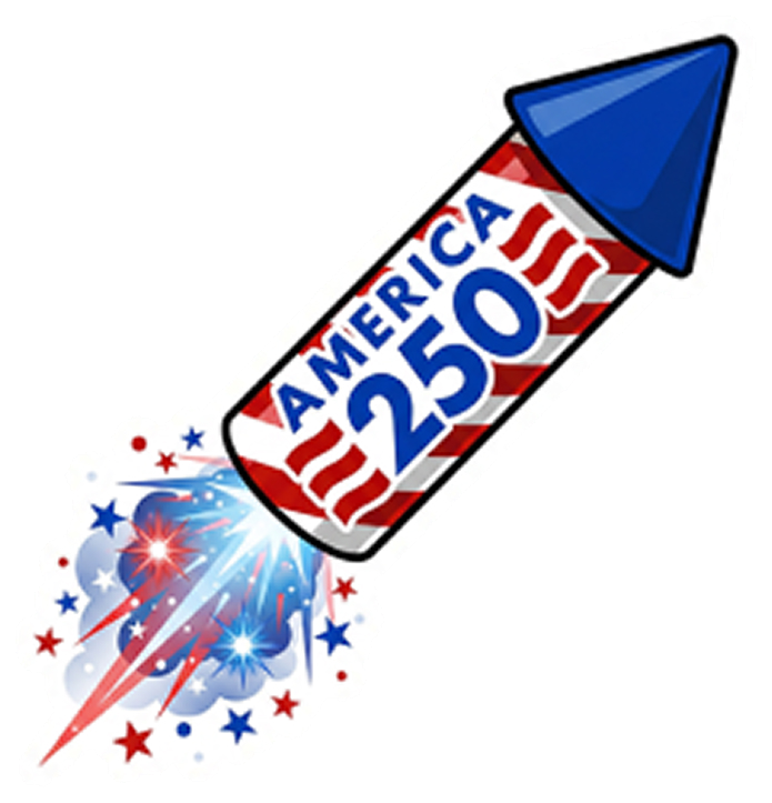 America 250 rocket sticker