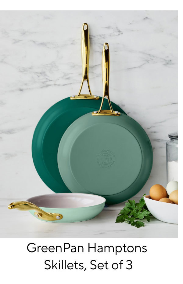 GreenPan Hamptons Skillets, Set of 3