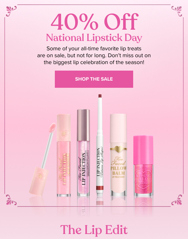 40% off National Lipstick Day