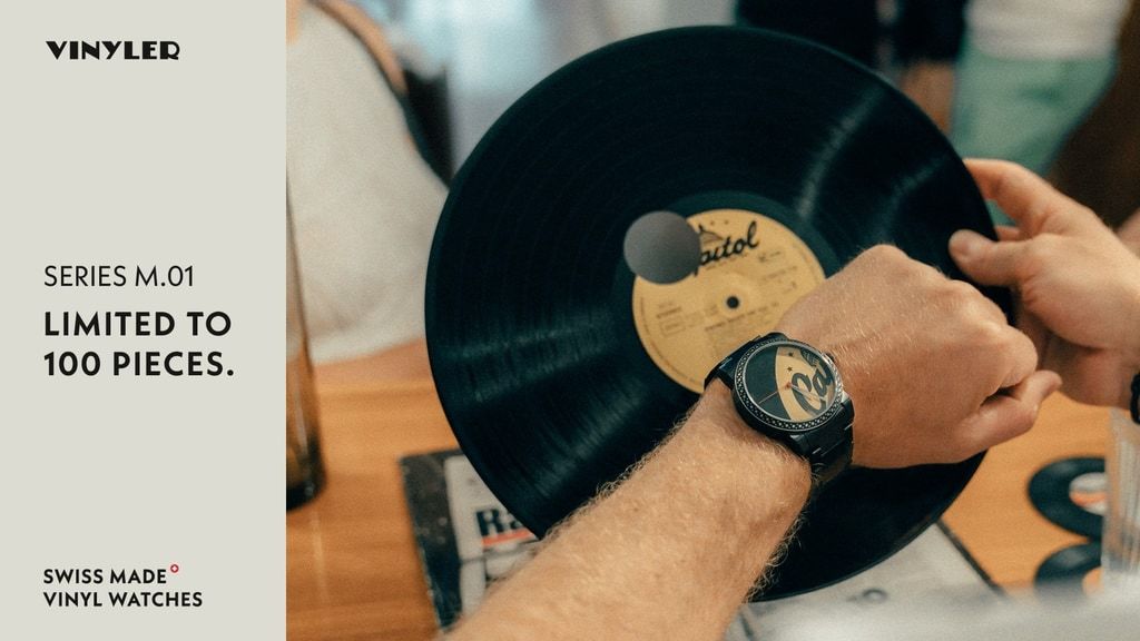 Vinyler Series M.01: Swiss-Made Watches with Vinyl Dials