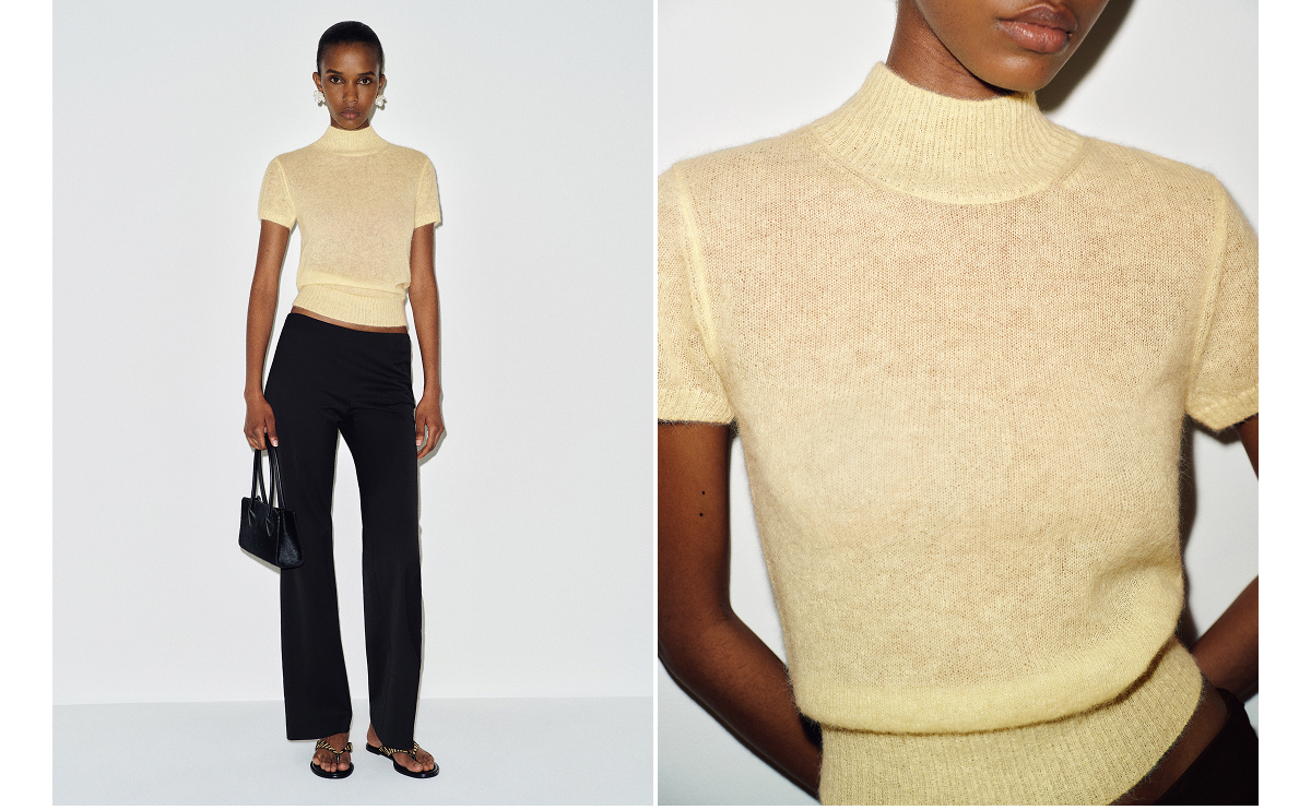 Laurel Sheer Alpaca Mock Neck