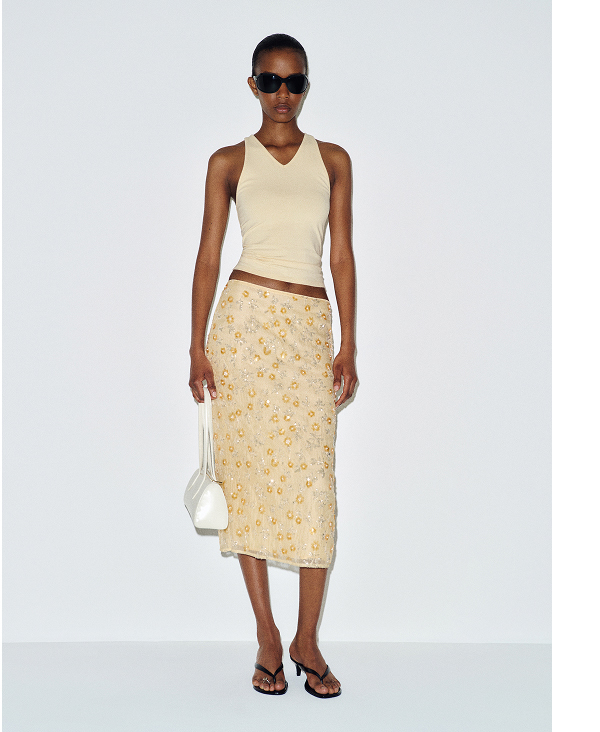 Helen Low Waist Midi Skirt