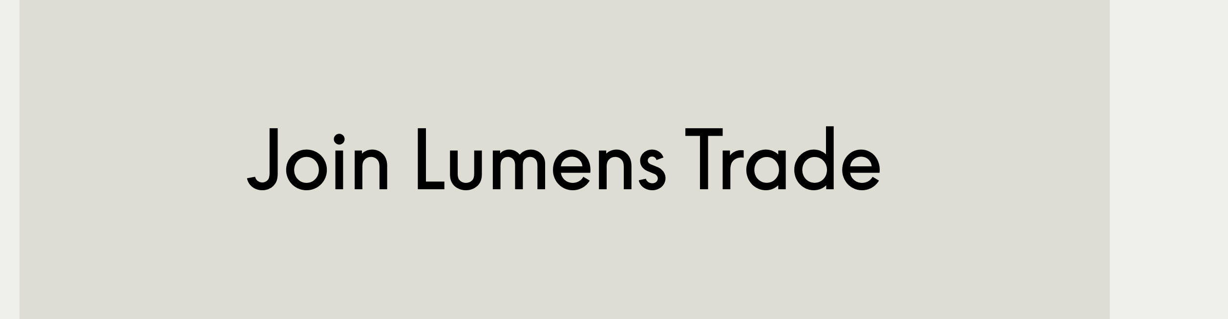 Join Lumens Trade