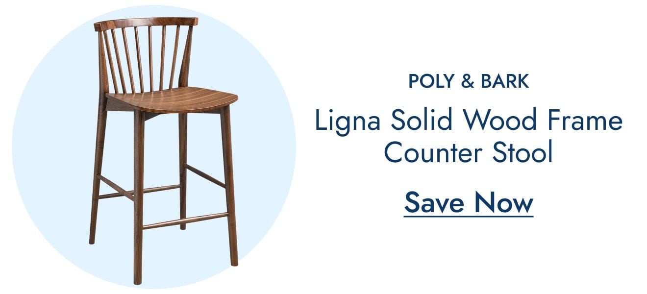 Poly & Bark Ligna Counter Stool