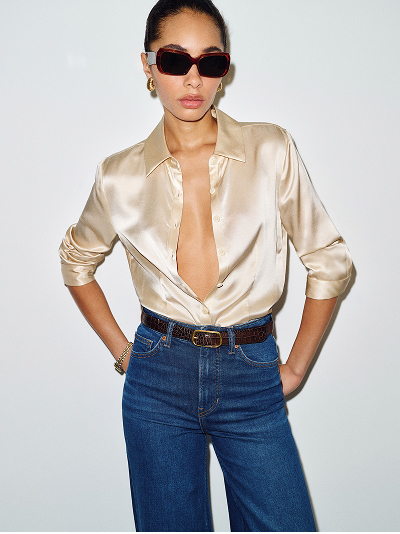 Raya Fitted Silk Shirt