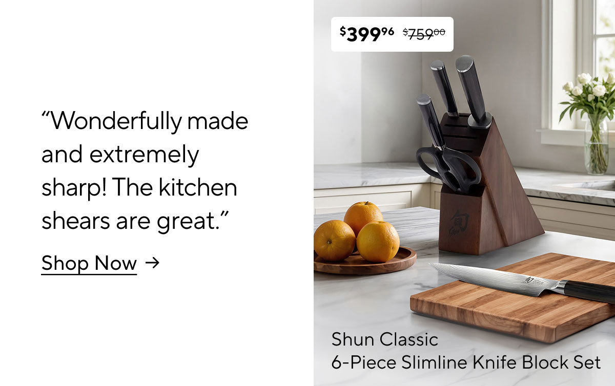 Shun Classic 6-Piece Slimline Knife Block Set