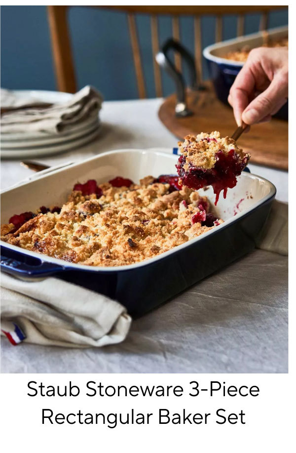 Staub Stoneware 3-Piece Rectangular Baker Set