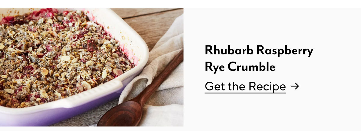 Rhubarb Raspberry  Rye Crumble